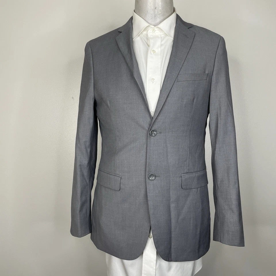 Куртка мужская West End Blazer 36R серая однотонная полиэстер двойная вентилируемая две кнопки - Изображение 2 из 4