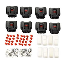 8Pcs Ignition Coil 4 Pin Plug Connector Denso waterproof black socket 90980