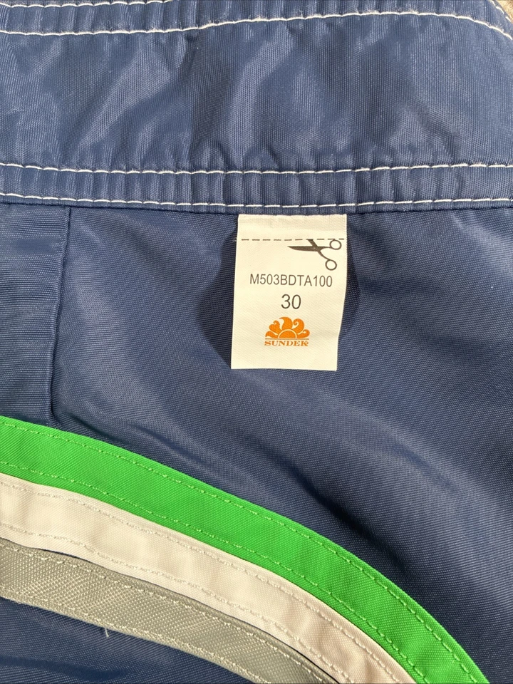 Новые без ценников мужские плавки Sundek темно-синие радужные нейлоновые с подкладкой 30 НОВЫЕ - Изображение 3 из 4