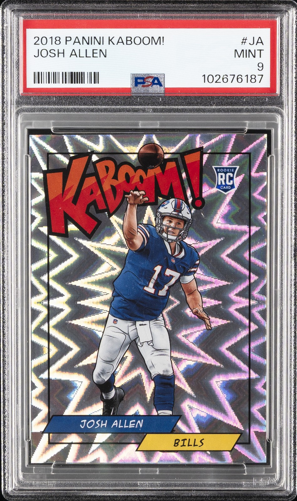 2018 PANINI KABOOM! #JA JOSH ALLEN ROOKIE RC PSA 9