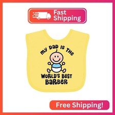 inktastic Daddy Worlds Best Barber Childs Baby Bib Banana 1bd71