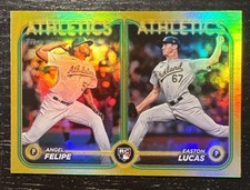 2024 Topps Baseball Angel Felipe Easton Lucas Rookie Combos Gold Foil Athletics