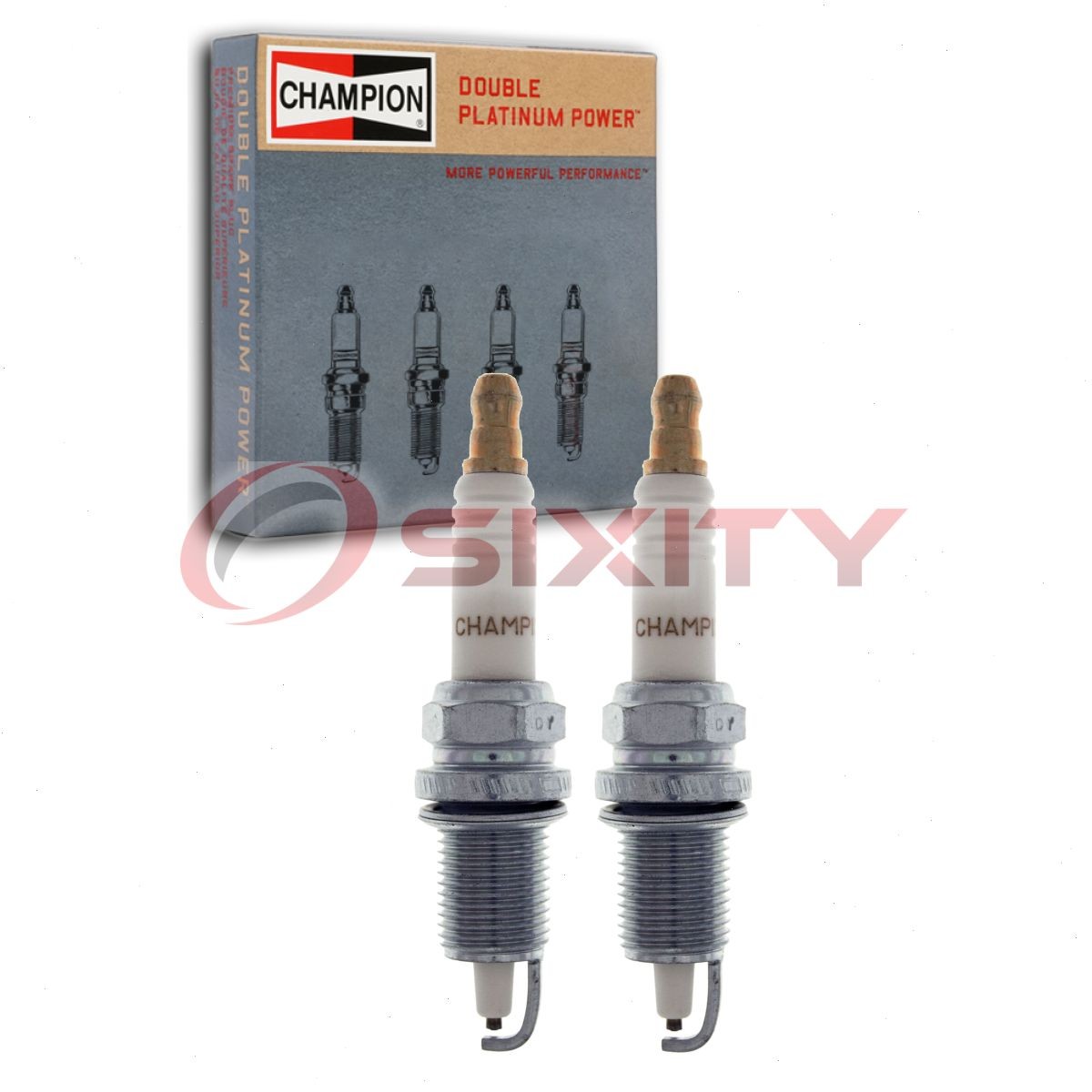2 pc Champion Double Platinum 7953 Spark Plugs for QC12PEPB 4757 Ignition rp