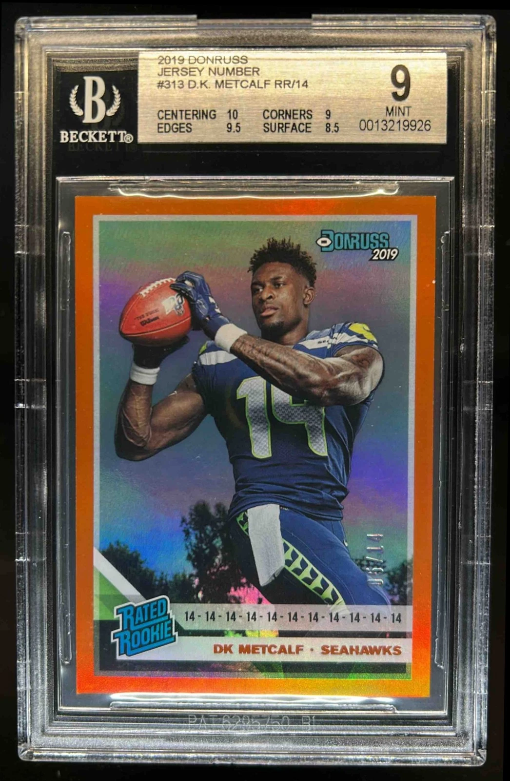 DK Metcalf Panini Donruss #313 Jersey Number