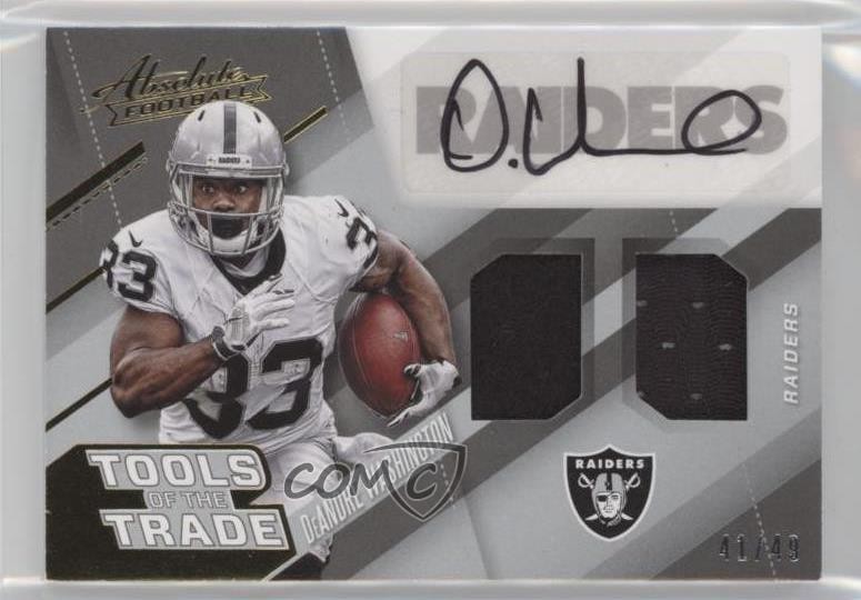 2017 Panini Absolute Tools of the Trade Double 41/49 DeAndre Washington Auto 3l1