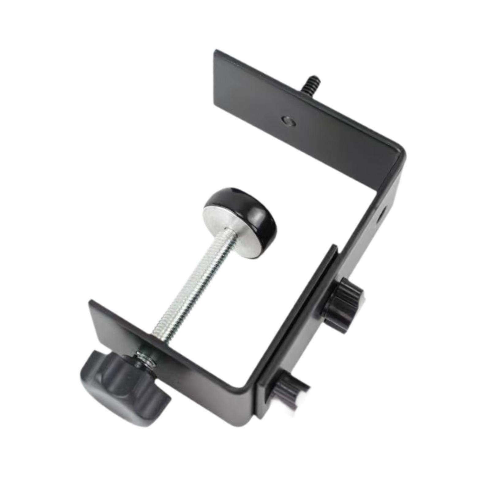 Adjustable Work Surface Mounting Bracket Black for Desk Light Stand Cameras