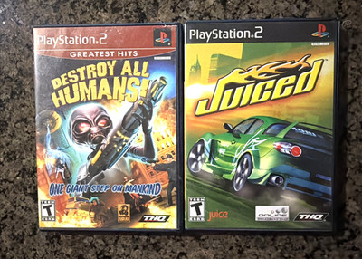 Destroy All Humans And Juiced PlayStation 2 PS2 Bundle Lot Video Games