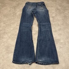Vintage Y2K Bootcut Jeans S 28 Blau Bestickt ...