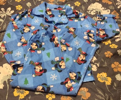 Blue Mickey Mouse Pajamas Plaid 4T