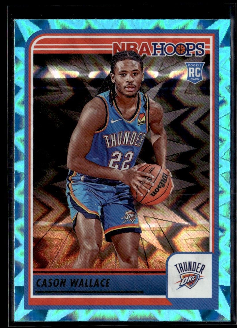 2023-24 Hoops Teal Explosion Cason Wallace RC Oklahoma City Thunder #252