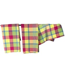 Lot 3 Plaid Tablecloths Round Rectangle Multicolor Cottage Farmhouse Table Linen