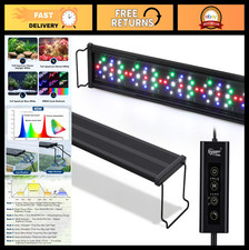 Auto On Off Aquarium LED Light - 4 Mode Full Spectrum Fish Tank Lighting, 24/7 T