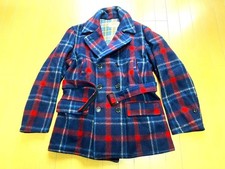 Vintage 1960s Hercules Belted Coat Jacket Outer Navy Blue Red White Very Rare