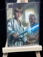Luke Wields the Lightsaber Refractor Topps Star Wars Chrome Galaxy 2024 #5