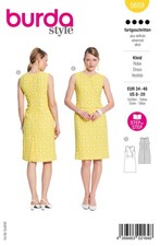 Abito fantasia taglio Burda 5659 US 8-20 (taglia 34-46) istruzioni tedesche