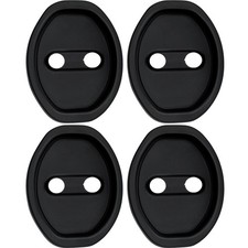 Car Door Latch Cover 4pcs Universal Silicone Lock Protector Noise Black Car Door Latch Cover 4pcs Universal Silicone Lock Protector Noise Black