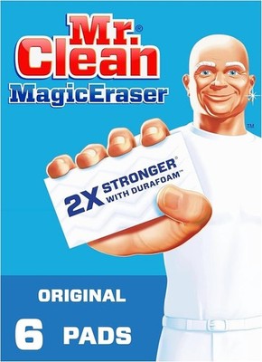Mr. Clean Magic Eraser Original Cleaning Pads, Multi 6 Count (Pack of 2)