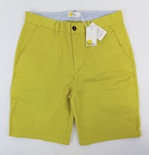 BODEN Boys Authentic Wash Chino Short Yellow Size 14Y 164 cm Adjustable Waist
