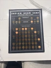 Antique Indian Head Penny Lot 39 Coins 1856-1909 In Album Card