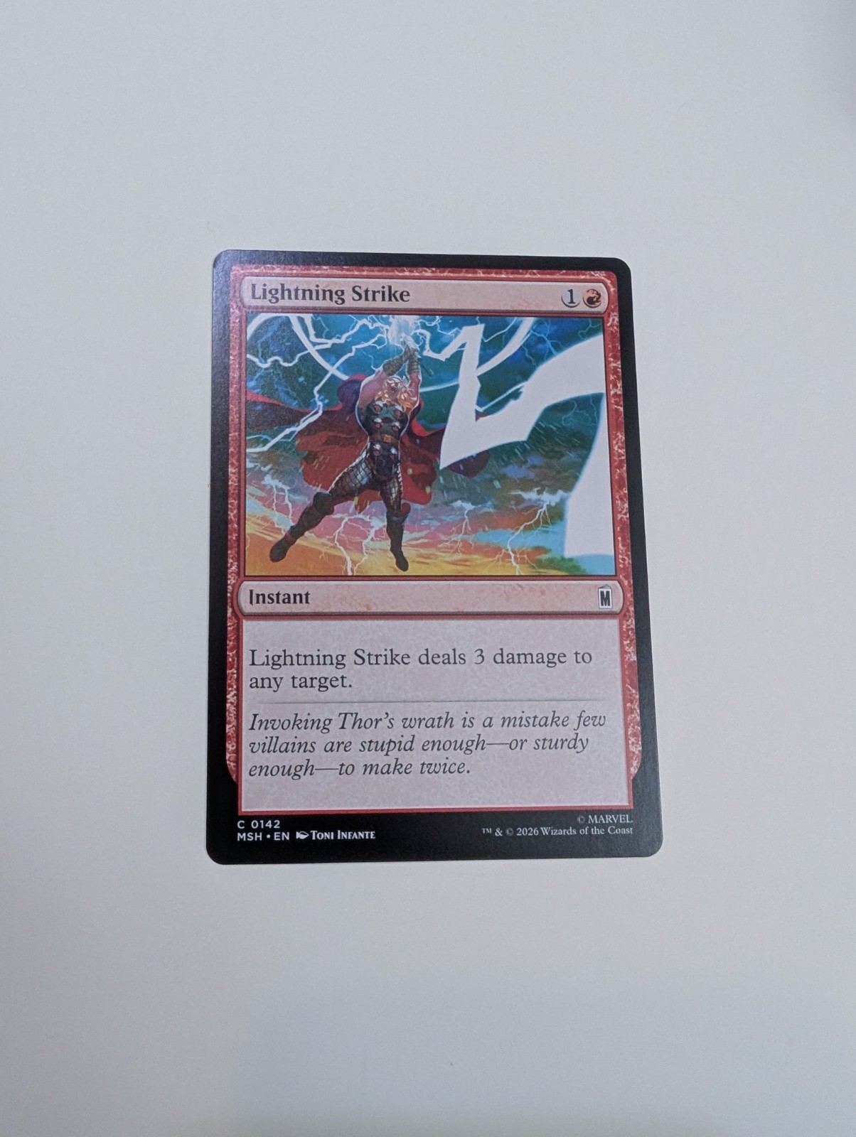 MTG - Lightning Strike - Marvel Super Heroes NM/M Condition