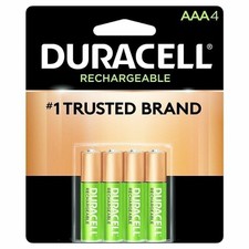 4/pack Duracell AAA Rechargeable Batteries AAA4 1.2V NiMH EXP 2021 4x1 DX2400