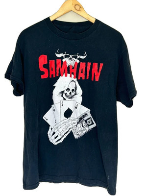 Retro Samhain Shirt 2004 Danzig the Misfits Heavy Cotton Black T shirt BT851