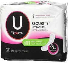3 Pack 20 CT Security Ultra Thin Pads with Wings Long Absorbency Protection