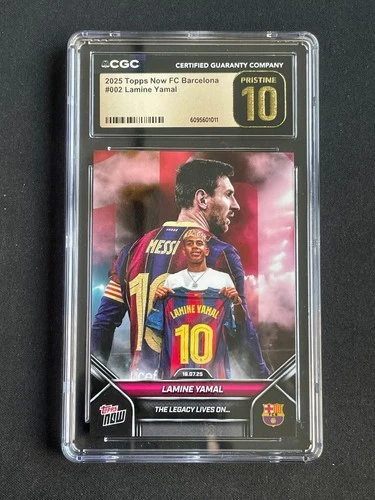 Lamine Yamal 2024-25 Topps Now FC Barcelona CGC 10 #002