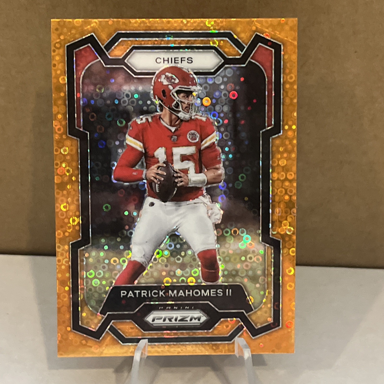 2023 Panini Prizm - Patrick Mahomes II Orange Disco #149 KC Chiefs