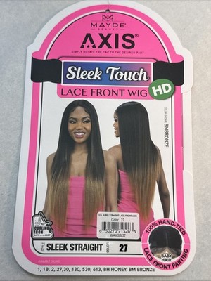 MAYDE BEAUTY HAIR HD LACE FRONT WIG SLEEK TOUCH STRAIGHT BM BRONZE 27 NEW