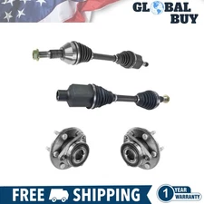 New Front CV Axle Shafts & Wheel Hub Bearing Assemblies Set of 4 For Buick GMC