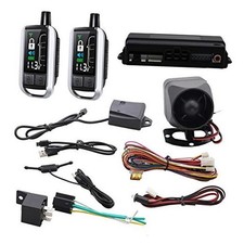 EC206-A 2 Way car Alarm System with Rechargeable LCD Pager Display keyless