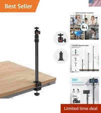 Multi-Angle Desktop Camera Stand with C-Clamp for Photographers  Streamers