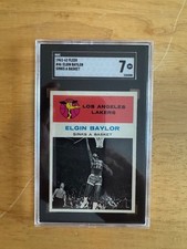 1961-62 Fleer - Elgin Baylor - Sinks A Basket #46 (RC) - SGC 7