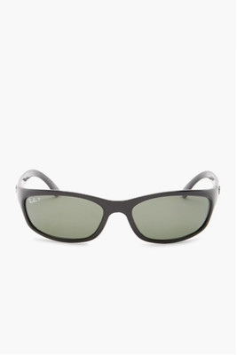 Ray-Ban RB4115-P 57mm 601/9A Predator Wrap Polarized Sunglasses Black G-15 Green