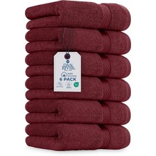 6-Pack Premium Hand Towels 16x28 Inches - 100 Cotton, Ultra Soft, Lightwei...