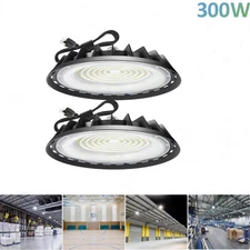 2 Pack 300W UFO Led High Bay Light Industrial Commercial Warehouse Factory Light