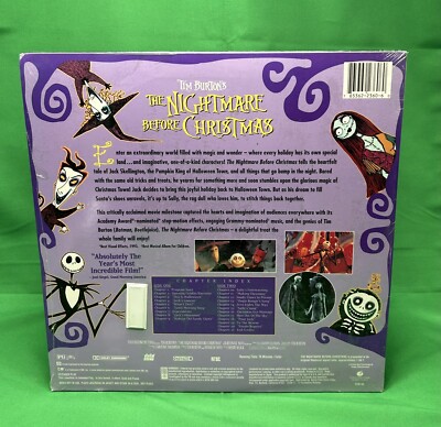 THE NIGHTMARE BEFORE CHRISTMAS Letterbox Laserdisc Tim Burton