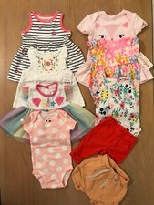Carter's  Others Infant Girls Clothing Lot of 9 2 New Size 0-3,  3 Months