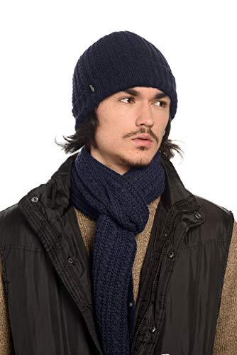 Cozy Chunky Cable Knit Beanie & Scarf Set Unisex Winter Warm SET2353_CHARCOAL_1.jpg?v=  main image 2