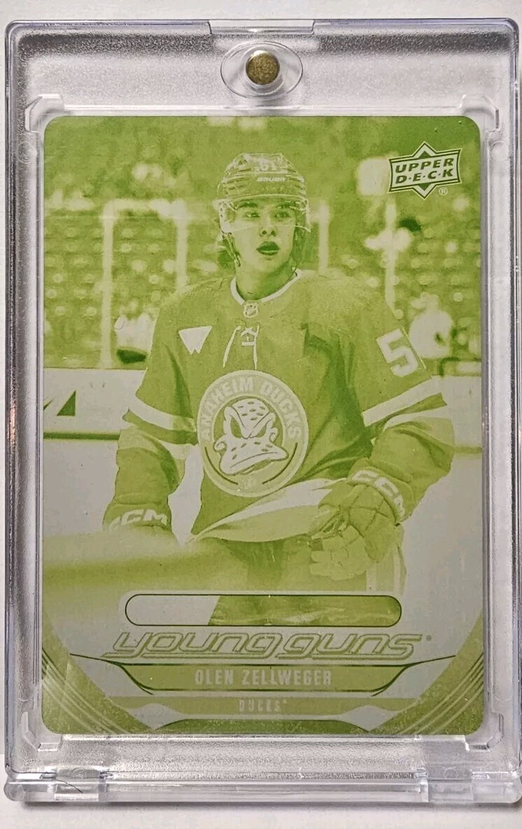 2024-25 UD Series 1 Olen Zellweger Canvas YG Printing Plate 1/1
