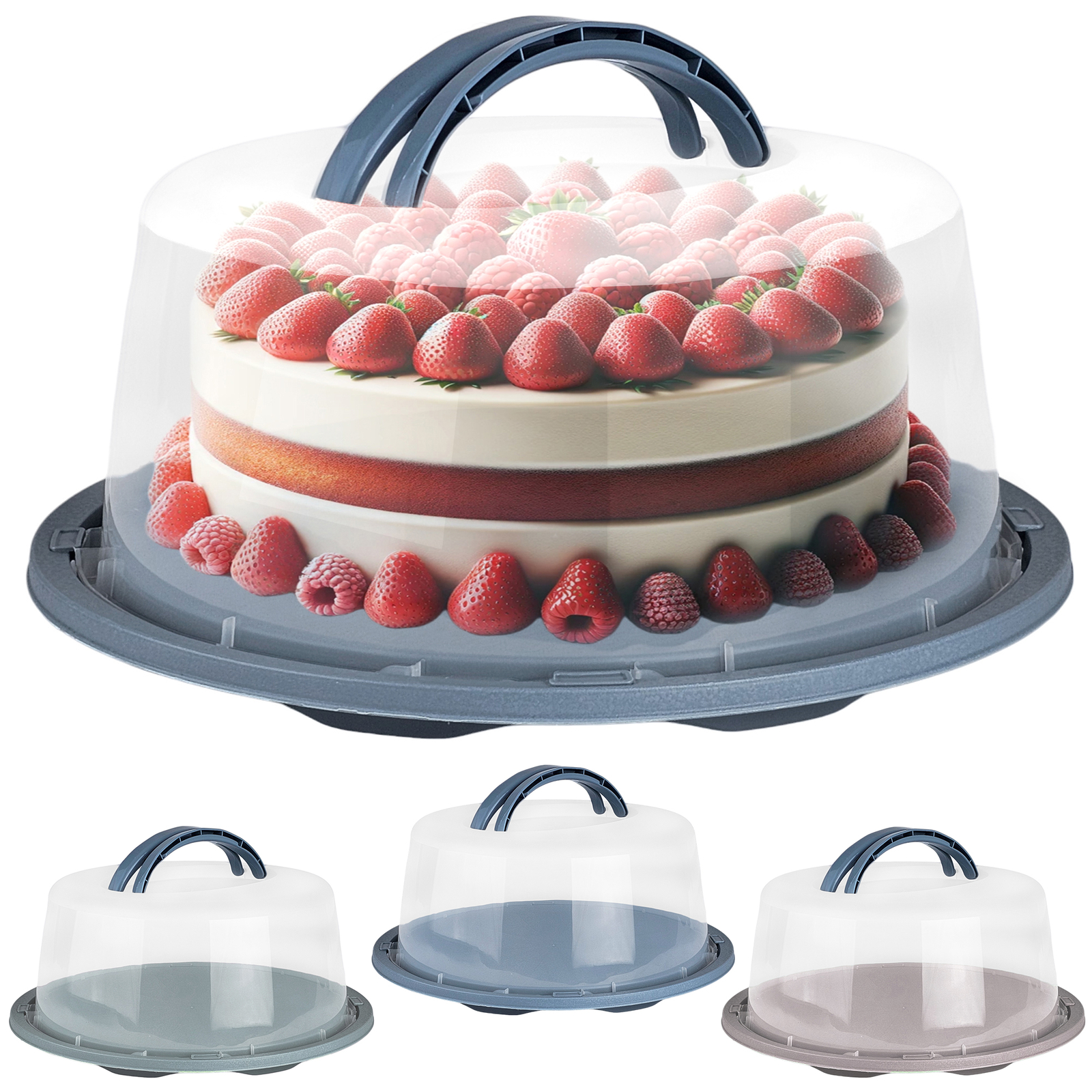 Tortenhaube Kuchenhaube Kuchen Behälter Kuchenbox Tortenglocke Rund Ø34cm