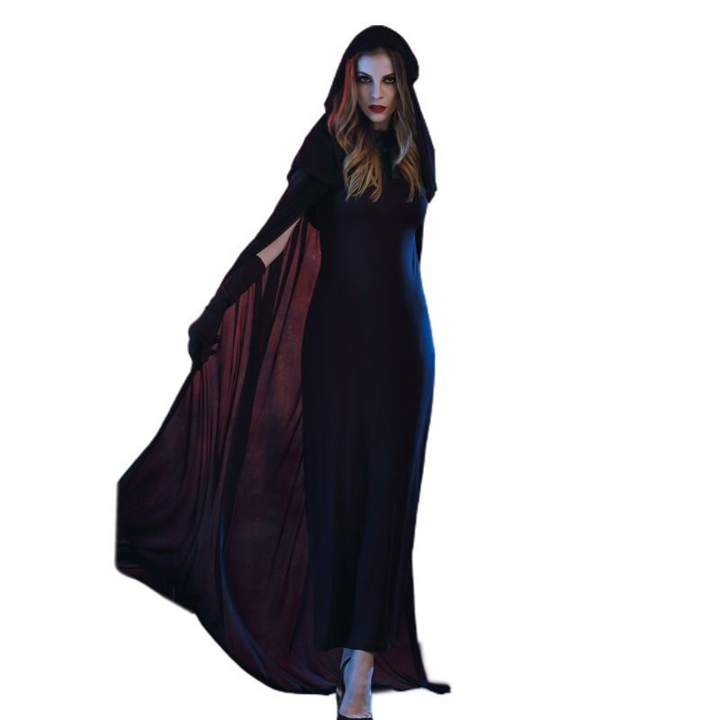 Women Halloween Bride Black Witch Dress Cosplay for Vampire Costume