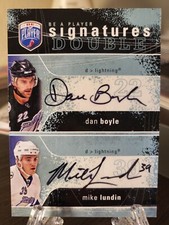 2007 Be a Player Signatures Double Dan Boyle Mike Lundin Rookie Auto RC #2S-BL