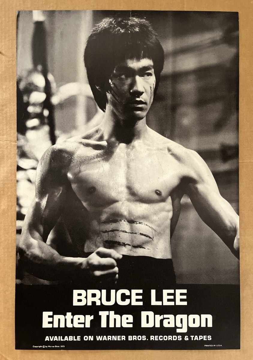 Vintage Original 1973 Bruce Lee Enter The Dragon Poster 70s