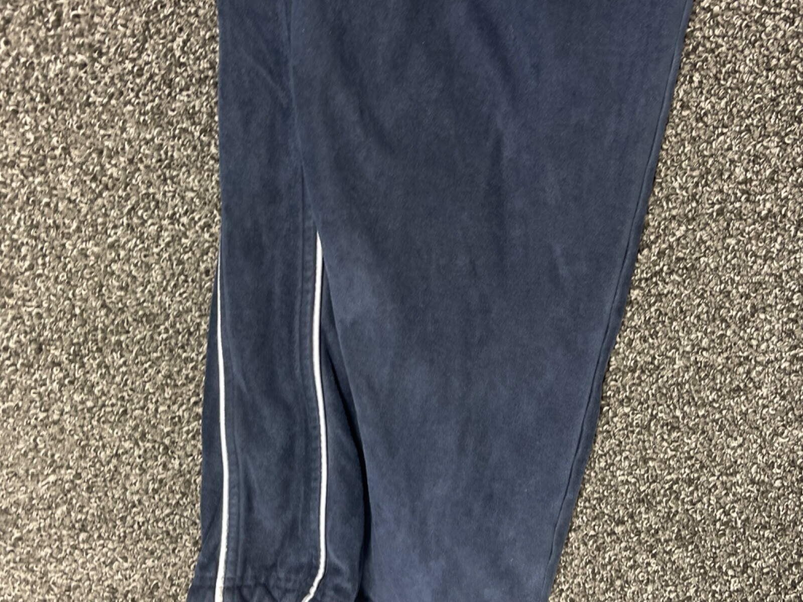 Delf Velour Track Suit Pants Mens 3XL Navy Blue Street Y2K Baggy Wear