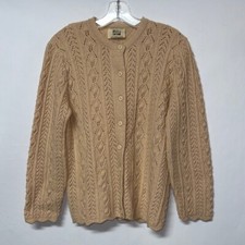 Vintage Sears Roebuck And Co "The Fashion Place" peach cardigan S Small