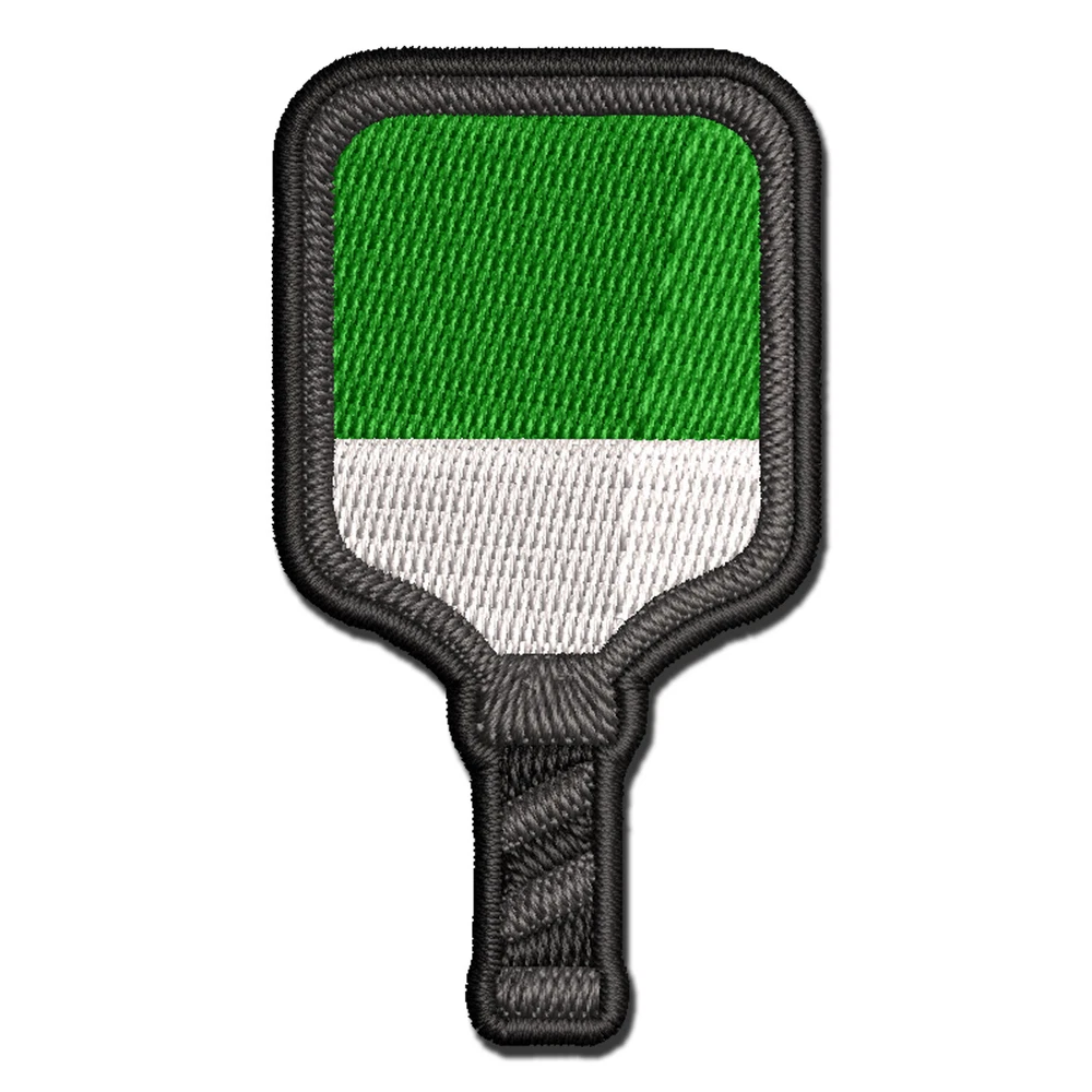 Pickleball Paddle Multi-Color Embroidered Iron-On Patch Applique Pickleball Paddle Multi-Color Embroidered Iron-On Patch Applique