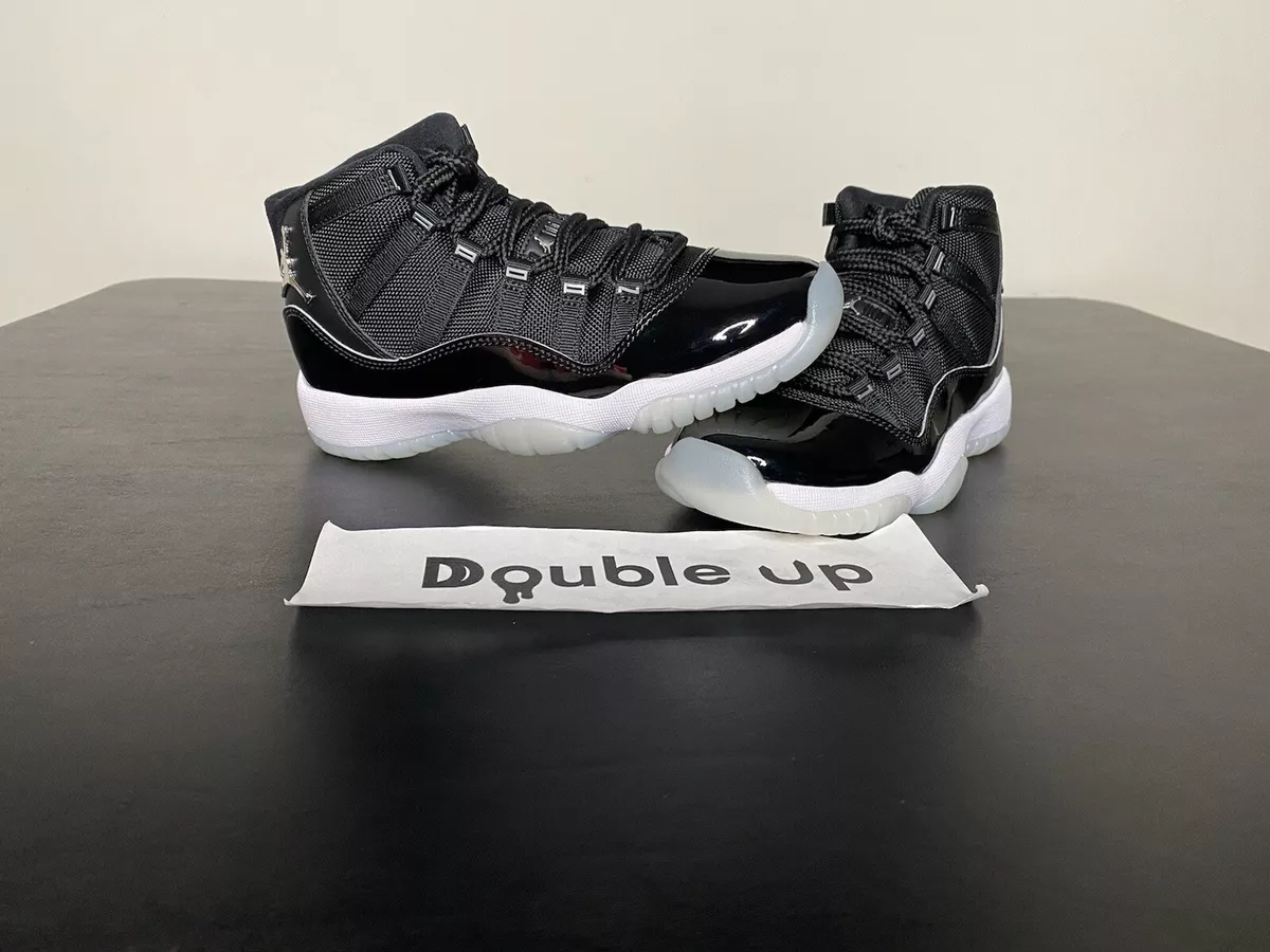 Nike Air Jordan Retro 11 Jubilee Black White Kids Size 4 5.5 Women