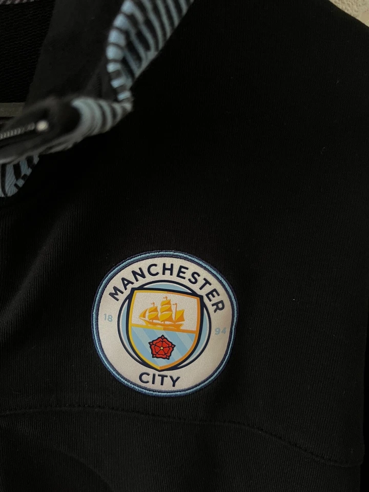 Куртка тренировочная Manchester City 2019/2020 Prematch на молнии толстовка с капюшоном мужская размер M - Изображение 4 из 4